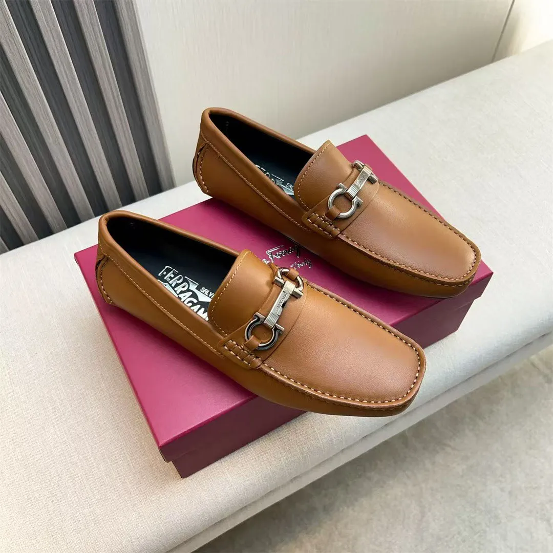 Men's shoes 💰560 Ferragamo new high-end quality 🔥 black cowhide ➕ cowhide lining size 38-45